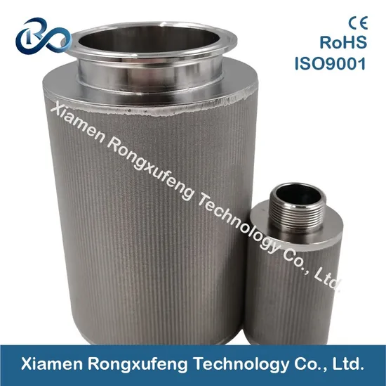 Customized 1-20 Inch Stainless Steel 304/316/316L Sintered Wire Mesh Cylindrical Filters