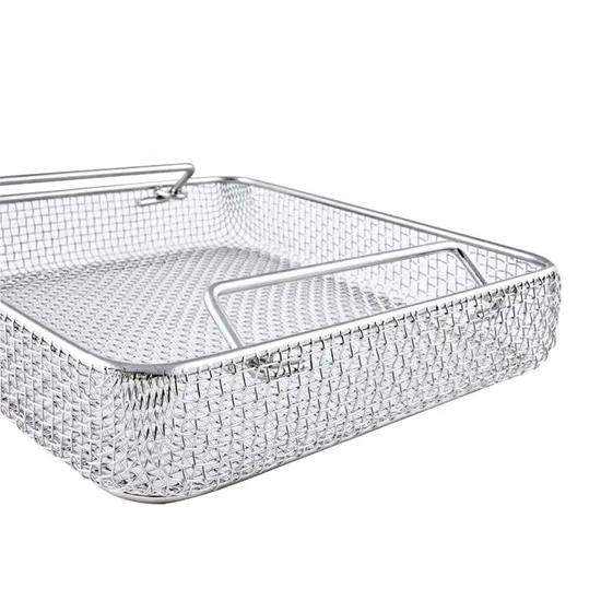 Lab Grade Stainless Steel Sterilization Basket for Laboratory Instrument Disinfection