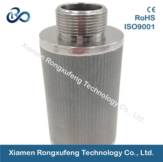 Customized 1-20 Inch Stainless Steel 304/316/316L Sintered Wire Mesh Cylindrical Filters