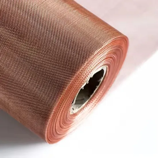 300 325 350 400 500 Mesh Tinned Copper Wire Mesh Corrosion Resistant Filter Welded Screen