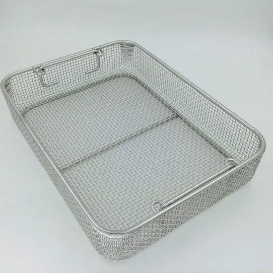 Lab Grade Stainless Steel Sterilization Basket for Laboratory Instrument Disinfection