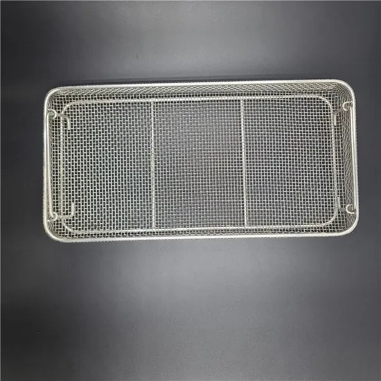 Lab Grade Stainless Steel Sterilization Basket for Laboratory Instrument Disinfection