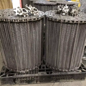 Chain Driven Chain Link Compound Weave Stainless Steel Mesh Conveyor Belt for Oven Baking