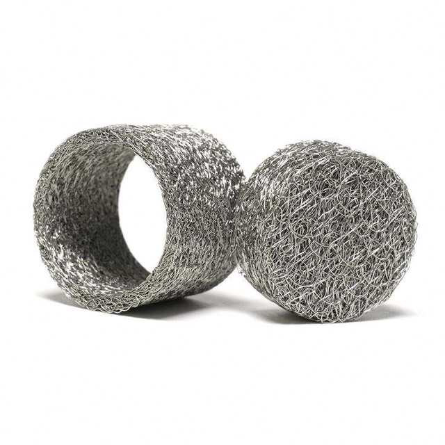 304/316L Compressed Wire Mesh Buffer Pad, High Elasticity Knitted Mesh Gasket for Vibration Isolation & Sealing