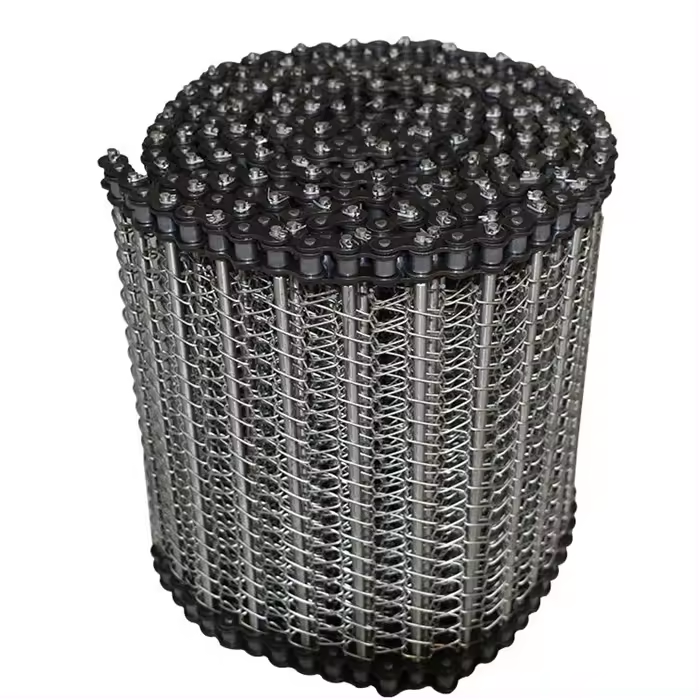 Chain Driven Chain Link Compound Weave Stainless Steel Mesh Conveyor Belt for Oven Baking